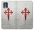 W3200 Order of Santiago Cross of Saint James Hard Case and Leather Flip Case For Motorola Edge S