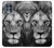 W3372 Lion Face Hard Case and Leather Flip Case For Motorola Edge S