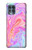 W3444 Digital Art Colorful Liquid Hard Case and Leather Flip Case For Motorola Edge S