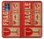 W3552 Vintage Fragile Label Art Hard Case and Leather Flip Case For Motorola Edge S