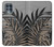 W3692 Gray Black Palm Leaves Hard Case and Leather Flip Case For Motorola Edge S