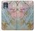W3717 Rose Gold Blue Pastel Marble Graphic Printed Hard Case and Leather Flip Case For Motorola Edge S