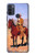 W0772 Cowboy Western Hard Case and Leather Flip Case For Motorola Moto G50