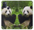 W1073 Panda Enjoy Eating Hard Case and Leather Flip Case For Motorola Moto G50