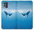 W0843 Blue Whale Hard Case and Leather Flip Case For Motorola Moto G100