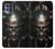 W1027 Hardcore Metal Skull Hard Case and Leather Flip Case For Motorola Moto G100