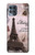 W2211 Paris Postcard Eiffel Tower Hard Case and Leather Flip Case For Motorola Moto G100