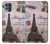 W2211 Paris Postcard Eiffel Tower Hard Case and Leather Flip Case For Motorola Moto G100