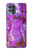 W2907 Purple Turquoise Stone Hard Case and Leather Flip Case For Motorola Moto G100