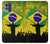 W2981 Brazil Football Soccer Hard Case and Leather Flip Case For Motorola Moto G100