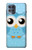 W3029 Cute Blue Owl Hard Case and Leather Flip Case For Motorola Moto G100