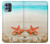 W3212 Sea Shells Starfish Beach Hard Case and Leather Flip Case For Motorola Moto G100