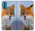 W0417 Fox Hard Case and Leather Flip Case For Motorola Moto G60, G40 Fusion