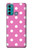 W2358 Pink Polka Dots Hard Case and Leather Flip Case For Motorola Moto G60, G40 Fusion