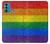 W2683 Rainbow LGBT Pride Flag Hard Case and Leather Flip Case For Motorola Moto G60, G40 Fusion