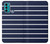 W2767 Navy White Striped Hard Case and Leather Flip Case For Motorola Moto G60, G40 Fusion