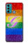 W2899 Rainbow LGBT Gay Pride Flag Hard Case and Leather Flip Case For Motorola Moto G60, G40 Fusion