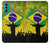 W2981 Brazil Football Soccer Hard Case and Leather Flip Case For Motorola Moto G60, G40 Fusion