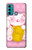 W3025 Pink Maneki Neko Lucky Cat Hard Case and Leather Flip Case For Motorola Moto G60, G40 Fusion