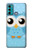 W3029 Cute Blue Owl Hard Case and Leather Flip Case For Motorola Moto G60, G40 Fusion