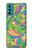 W3273 Flower Line Art Pattern Hard Case and Leather Flip Case For Motorola Moto G60, G40 Fusion