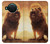 W1957 Lion Aslan Hard Case and Leather Flip Case For Nokia X10