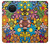 W3281 Colorful Hippie Flowers Pattern Hard Case and Leather Flip Case For Nokia X20