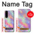 W3706 Pastel Rainbow Galaxy Pink Sky Hard Case and Leather Flip Case For Sony Xperia 5 III