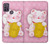 W3025 Pink Maneki Neko Lucky Cat Hard Case and Leather Flip Case For Motorola Moto G10 Power