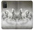 W0933 White Horses Hard Case and Leather Flip Case For Samsung Galaxy A03S