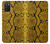 W3365 Yellow Python Skin Graphic Print Hard Case and Leather Flip Case For Samsung Galaxy A03S