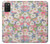 W3688 Floral Flower Art Pattern Hard Case and Leather Flip Case For Samsung Galaxy A03S