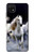 W0246 White Horse Hard Case and Leather Flip Case For Samsung Galaxy A22 5G