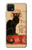 W2739 Chat Noir Black Cat Vintage Hard Case and Leather Flip Case For Samsung Galaxy A22 5G