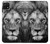 W3372 Lion Face Hard Case and Leather Flip Case For Samsung Galaxy A22 5G