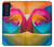 W1671 Rainbow Colorful Rose Hard Case and Leather Flip Case For Samsung Galaxy S21 FE 5G