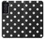 W2299 Black Polka Dots Hard Case and Leather Flip Case For Samsung Galaxy S21 FE 5G