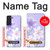 W2361 Purple White Flowers Hard Case and Leather Flip Case For Samsung Galaxy S21 FE 5G