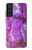 W2907 Purple Turquoise Stone Hard Case and Leather Flip Case For Samsung Galaxy S21 FE 5G