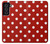 W2951 Red Polka Dots Hard Case and Leather Flip Case For Samsung Galaxy S21 FE 5G