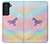 W3203 Rainbow Unicorn Hard Case and Leather Flip Case For Samsung Galaxy S21 FE 5G