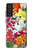 W3205 Retro Art Flowers Hard Case and Leather Flip Case For Samsung Galaxy S21 FE 5G