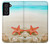 W3212 Sea Shells Starfish Beach Hard Case and Leather Flip Case For Samsung Galaxy S21 FE 5G