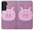 W3269 Pig Cartoon Hard Case and Leather Flip Case For Samsung Galaxy S21 FE 5G