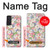 W3688 Floral Flower Art Pattern Hard Case and Leather Flip Case For Samsung Galaxy S21 FE 5G