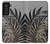 W3692 Gray Black Palm Leaves Hard Case and Leather Flip Case For Samsung Galaxy S21 FE 5G
