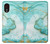 W3399 Green Marble Graphic Print Hard Case and Leather Flip Case For Samsung Galaxy Xcover 5