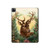 W2841 Vintage Reindeer Christmas Tablet Hard Case For iPad Pro 12.9 (2022, 2021, 2020, 2018), Air 13 (2024)