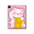 W3025 Pink Maneki Neko Lucky Cat Tablet Hard Case For iPad Pro 12.9 (2022, 2021, 2020, 2018), Air 13 (2024)