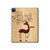 W3081 Wooden Raindeer Graphic Printed Tablet Hard Case For iPad Pro 12.9 (2022, 2021, 2020, 2018), Air 13 (2024)